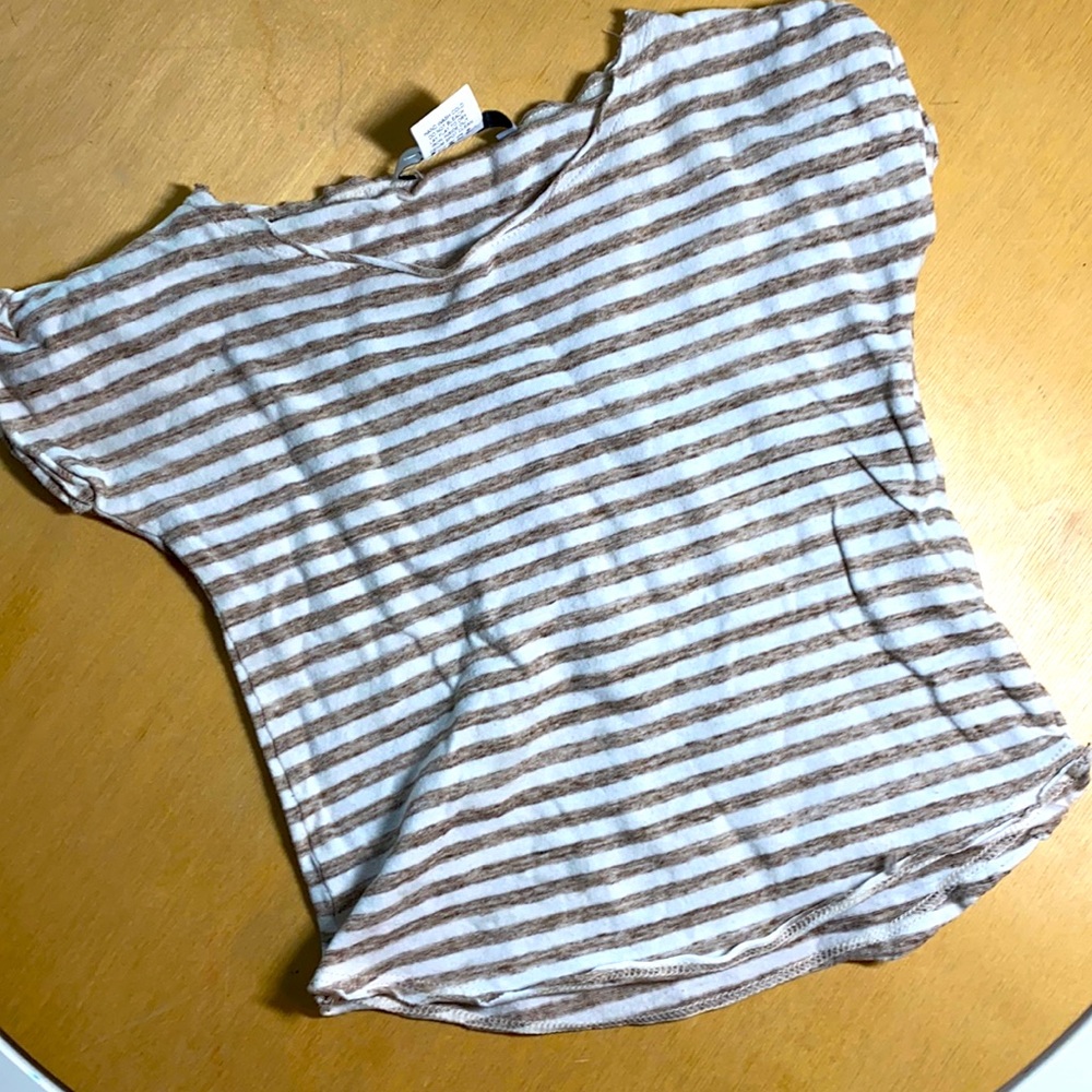 Telegraph Ave cross back striped tee shirt